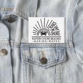 Badge Crabes sur le rivage - Bouton (Insitu)