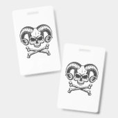 Badge Crâne de diable (Avant & arrière)