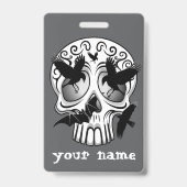 Badge Crâne Décoration Halloween Calaveras (Arrière)
