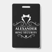 Badge Cravate Tuxedo de sécurité mariage (Avant)