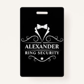 Badge Cravate Tuxedo de sécurité mariage (Devant)