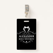 Badge Cravate Tuxedo de sécurité mariage (Devant avec clip)