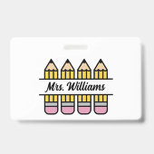 Badge Crayon Enseignant Retour À L'Appréciation De L'Éco (Avant)