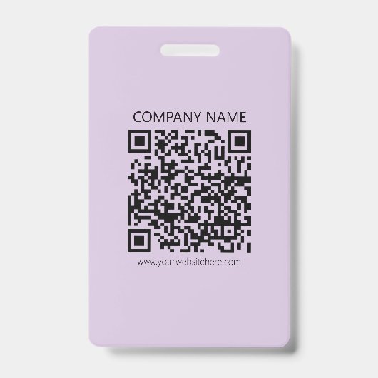 Badge Create a QR Code | Pale Lavender Violet (Avant)