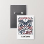 Badge Create Your Own American Independence Day Sketched (Recto/Verso)