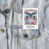 Badge Create Your Own American Independence Day Sketched (Insitu)