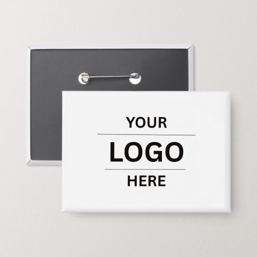 Badge Create Your Own Custom Business Logo Button (Recto/Verso)