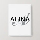 Badge Create Your Own Name Monogram Design Rectangle (Recto)