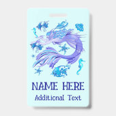 Badge Créature de Fée Violette Sirène (Arrière)