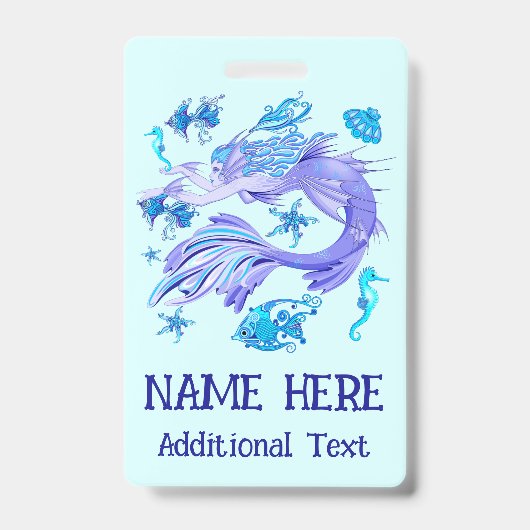 Badge Créature de Fée Violette Sirène (Avant)