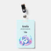 Badge Créature Mer Dauphin Cute (Avant avec clip)