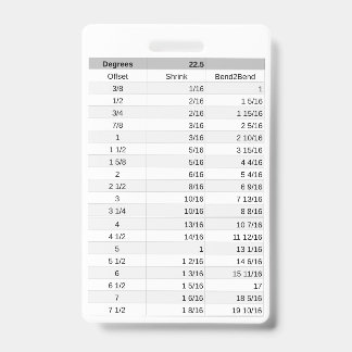 Badge Creditcardformaat conduit buigen 22 graden