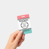 Badge Créé pour vous, élégant (Manuel / portable)