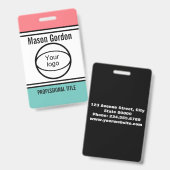 Badge Créé pour vous, élégant (Avant & arrière)