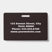 Badge Créé pour vous, élégant (Arrière)