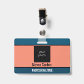 Badge Créé pour vous, élégant (Avant avec clip)