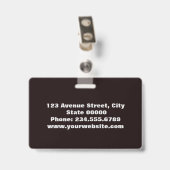 Badge Créé pour vous, élégant (Arrière avec clip)