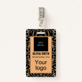 Badge Créé pour vous, élégant (Devant avec clip)