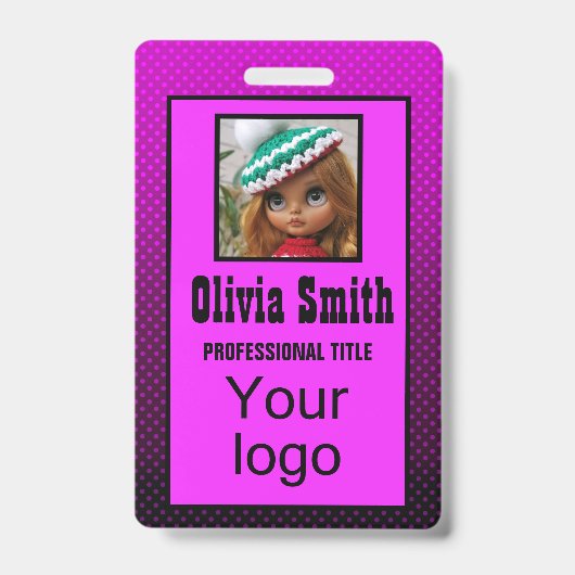 Badge Créé pour vous, élégant (Avant)