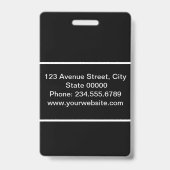 Badge Créé pour vous, élégant (Arrière)