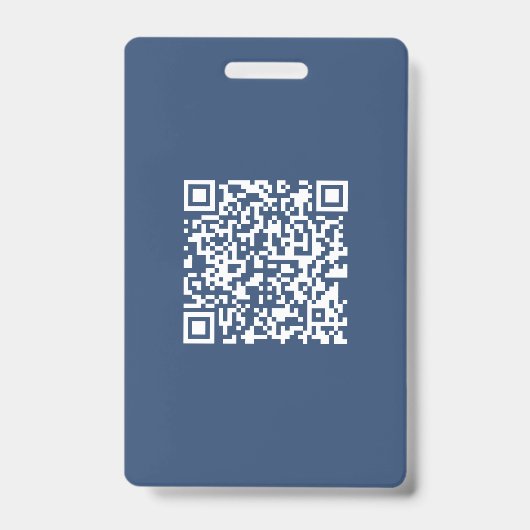 Badge Créer un code QR analysable | Bleu de marine (Avant)