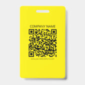 Badge Créer un code QR | Facilement visible jaune vif no (Avant)