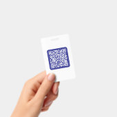 Badge Créer un code QR scannable | Bleu foncé modifiable (Manuel / portable)