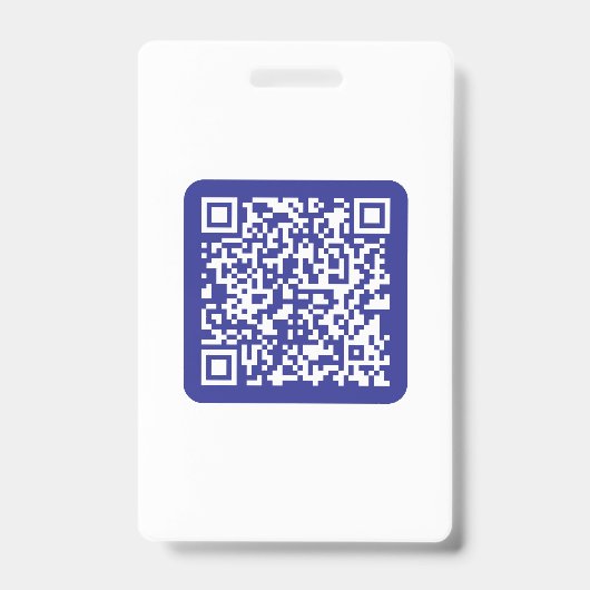 Badge Créer un code QR scannable | Bleu foncé modifiable (Avant)