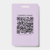 Badge Créer un code QR | Violet lavande pâle (Avant)