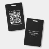 Badge Créez un code QR instantanément avec l'URL de votr (Avant & arrière)