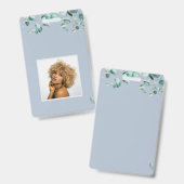 Badge Créez vos propres feuilles d'eucalyptus bleu pouss (Avant & arrière)