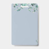 Badge Créez vos propres feuilles d'eucalyptus bleu pouss (Arrière)