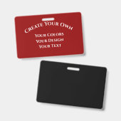 Badge Créez votre propre (Avant & arrière)