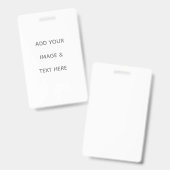 Badge Créez votre propre blanc  (Avant & arrière)