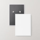 Badge Créez votre propre bouton rectangle blanc, 2,5 pou (Recto/Verso)