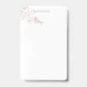 Badge Créez Votre Propre Élégant Blanc (Arrière)