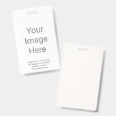 Badge Créez votre propre image en plastique PVC vertical (Avant & arrière)
