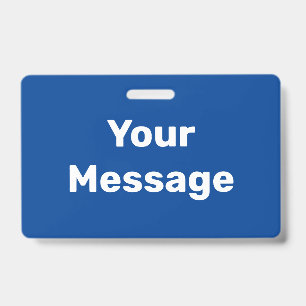 Badge Créez votre propre modèle de texte bleu foncé et b