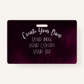 Badge Créez votre propre personnalisation (Dos)