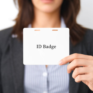 Badge Créez votre propre PVC plastique horizontal 4" x 5
