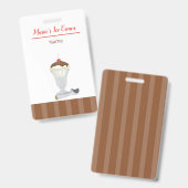 Badge Crème Glacée  (Avant & arrière)