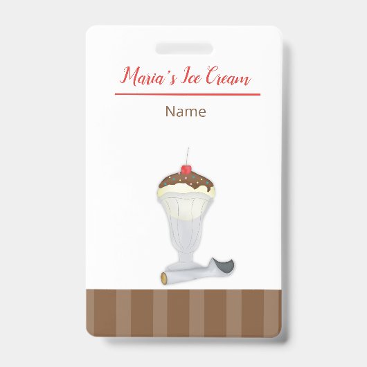 Badge Crème Glacée  (Avant)