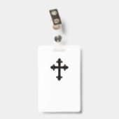 Badge croix chrétienne (Arrière avec clip)