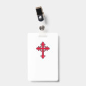 Badge Croix chrétienne (Face avec clip)
