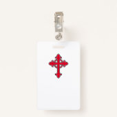 Badge Croix chrétienne (Dos avec clip)