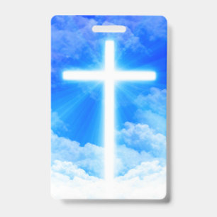 Badge Croix de Lumière Jésus-Christ Christianisme Person