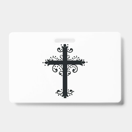Badge Croix de religion avec un ornement (Avant)