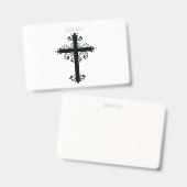 Badge Croix de religion avec un ornement (Avant & arrière)