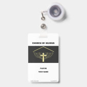 Badge Croix d'or (Avant avec rétractable)