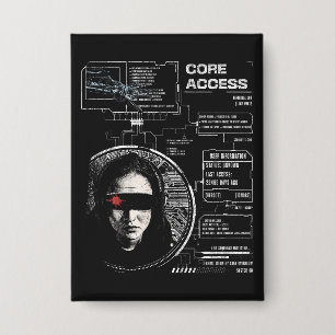 Badge Crosswired - Techno-Brutalist Streetwear Design